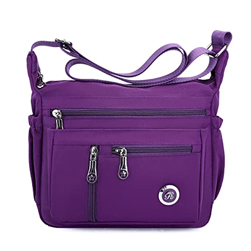 Purses and Shoulder Handbags for Women Crossbody Bag Messenger Bags - color: Large-purple