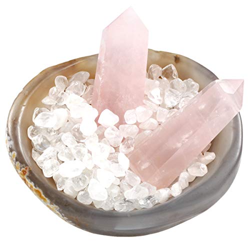 rockcloud Natural Raw Agate Tea Light Candle Holder Jewelry Tray Air Plant Holder Healing Stone Dish Home Decoration Figurine - color: Natural Color