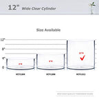 WGV Cylinder Vase, Width 12", Height 12", Clear Wide Large Diameter Flower Glassware, Floral Container, Planter Terrarium for Wedding Party Event, Home Accent Decor, 1 Piece - size: 12"x12"H