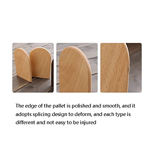 Bookend Wooden Bookends Classic Light Luxury Book Ends Simple Stylish Book Stopper Suitable for Home Desktop Finishing and Storage Best Desktop Organizer (Color : A) - color: A