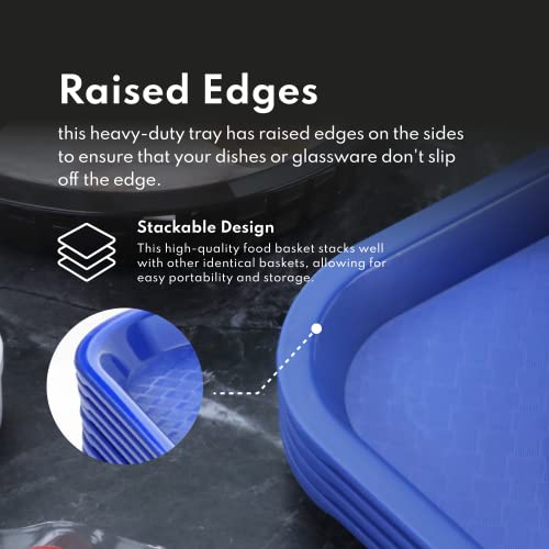 New Star Foodservice Fast Food Tray, Set of 12 (Blue, 12 by 16-Inch) - color: Blue, size: 12 by 16-Inch