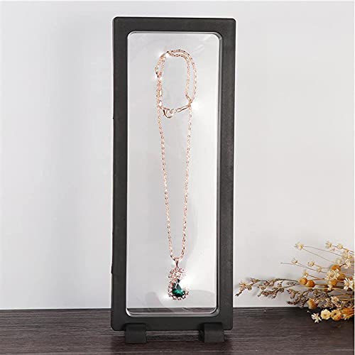 Dicunoy 6 PCS 3D Floating Display Case, Coins Display Stand Holder for Jewelry, Large Suspension Money Frame Box for Dollar Bill, Medallions, Fossils, Rocks, Stamps, 9" x 3.54" x 0.75"