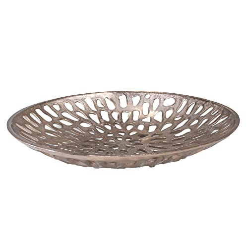BBH Home's Handmade Bronze Novelty Shaped Aluminium Tray 5.51 x 5.51 x 1.37 AMBBVK063AB2020 - color: Bronze