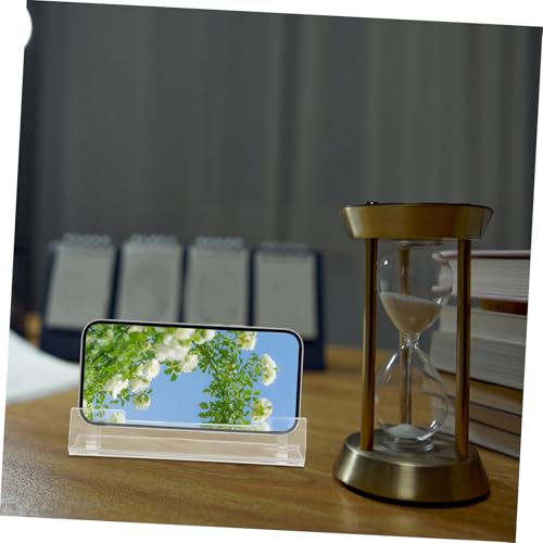 TEHAUX Transparent Acrylic Tablet Holder Minimalist Display Stand for Mobile Phones and Game Consoles for Office Desk and Home Decor Sturdy and Portable Design