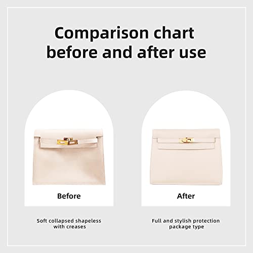 DGAZ Silk Purse Organizer Insert For Hermes Kelly Danse 22 bag，Silky Smooth Bag Organizer，Luxury Handbag & Tote Shaper（Craie，22） - color: Craie