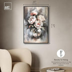 Art Remedy Glass Vase Flowers Canvas Luxury Floral Art, Black Frame, 24" x 36" - color: Black Frame, size: 37"L x 25"W