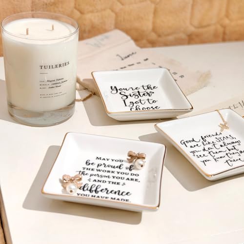 She Believed She Could So She Did Jewelry Dish Tray Ceramic Trinket Dish Congratulations Graduation Gifts For Her Congratulations Gifts For Women - style: Graduation