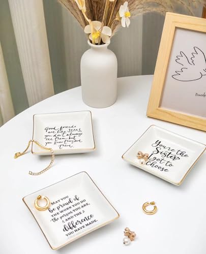 She Believed She Could So She Did Jewelry Dish Tray Ceramic Trinket Dish Congratulations Graduation Gifts For Her Congratulations Gifts For Women - style: Graduation