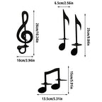 MANMAOHE Black Music Note Wall Sconce Metal Wall Sconce Candle Holder Set of 4 Wall Mount Tea Light Candle Holders Musical Symbol Candle Holder Rack for Home Office Classroom