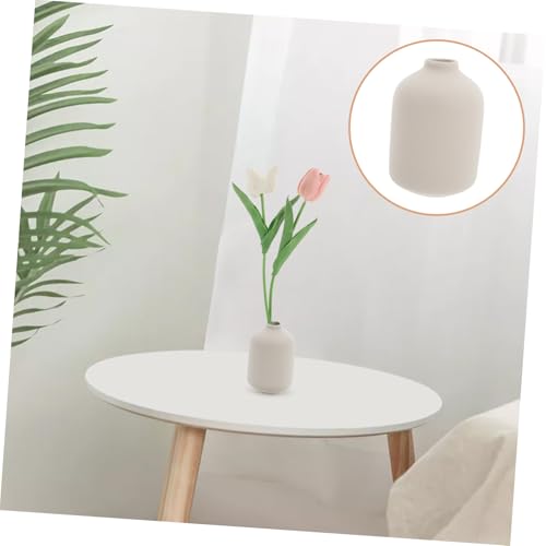 Happyyami Ceramic Flower Vase Modern Minimalist Aesthetic Vase for Home Decor Stylish Centerpieces for Living Room Office Table Arrangements Elegant Smooth Surface Versatile