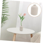 Happyyami Ceramic Flower Vase Modern Minimalist Aesthetic Vase for Home Decor Stylish Centerpieces for Living Room Office Table Arrangements Elegant Smooth Surface Versatile