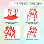 Peacoblue Metal Bookends for Shelves, Modern Decorative Heavy Duty Study Book Ends Stoppers for Office, Desk, Shelf, Room 5.3"x4.3"x5.9" Cast Iron Simple Tall Bookends 1 Pair (Realistic Human Heart) - style: Realistic Human Heart