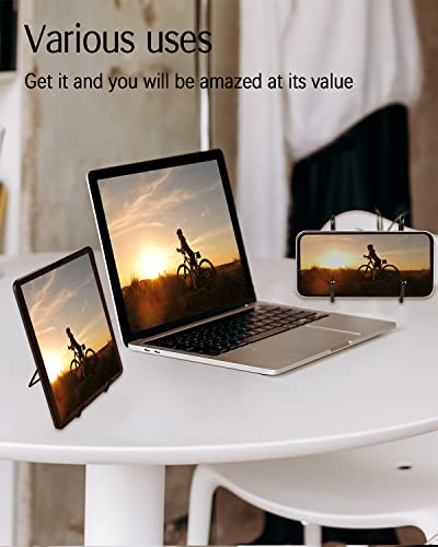 Lzerking 10 Packs Display Stands for Plate, 6 Inches Black Plate Stands for Display, Metal Plate Holder Picture Stand for Picture, Decorative Plate, Book, Photo