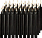 YOROXRG Set of 40 Black Candles – Spell Chime Candles for Halloween, Rituals, Prayer, Birthdays, Meditation, Altar - 4 Inch Tall, Unscented - color: Black-4" 40