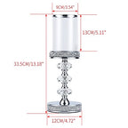 Candle Holder, Pillar Candle Holders, Crystal Candlesticks Holder for Wedding, Parties, Events, Chirstmas,Home Decor, Table Centerpieces CH048LD - size: Silver ( L )