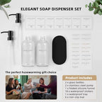Glass Soap Dispenser - Dish Hand Soap Dispenser for Kitchen, Bathroom Soap Lotion Dispenser with 304 Rust Proof Pump, Tray, Clear Bottle/Black Pump - color: Clear Bottle/Black Pump + Tray + Funnel