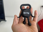 Kettlebell Desk Decor with Articulated Legs – Fitness Gym Inspired Mini Sculpture for Home & Office