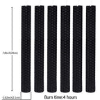 DEYBBY Natural Beeswax Taper Candles,Honeycomb Design Hand-Rolled Beeswax Candles, Dripless and Smokeless, Set of 6(Black) - color: Black, size: 6 Pack