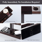 ProCase Wood Watch Display Stand Holder for Men, Wristwatch Tower with T-Bar Design, Hanging Watch Rack, Wooden Wrist Watch Tree - color: Darkbrown, size: 1-Tier