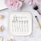 God Says You Are - Christian Bible Verse Jewelry Dish Trinket Tray - Unique Ceramic Ring Jewelry Tray for Women (Lovely) - style: Lovely-1