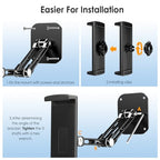 Tablet Wall Mount Holder, Aluminium Extendable iPad Wall Holder, with 360°Rotating Base Adjustable and Foldable for iPad Pro Air Mini, Galaxy Tab, All 4.7-13" Phones and Tablets - size: Long