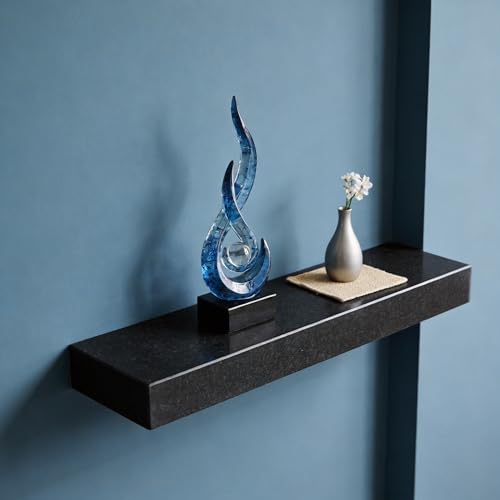 Modern Abstract Art Table Decoration,Resin Flame Statue Modern Centerpiece Ornaments for Living Room Great Gift Idea Home Decor,Collectibles (Blue foil) - color: Blue Foil