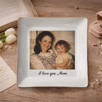 Custom Photo Jewelry Dish for Mom, Mothers Day Birthday Gifts for Grandma, Mom Ring Dish, New Moms Gift, Mom Gift from Daughter, Son, Grandma Gifts for Birthday - color: Style 1