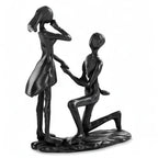 Sziqiqi Anniversary Wedding Gifts for Couple: 6th Anniversary Iron Gift for Her Him Husband Wife - 1 Year Wedding Gifts for Engagement Christmas Valentines Birthday - Couple Sculptures for Home Decor - style: Proposal