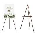 MEEDEN Easel Stand for Wedding Sign: Wood Tripod for Poster Board - Wooden Easel Standing for Display Welcome Picture - style: Walnut Color