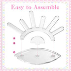 Acrylic Ring Holder, 6 Rod Ring Display Clear Rings Display Stand, Jewelry Organizer for Women Multiple Rings Storage