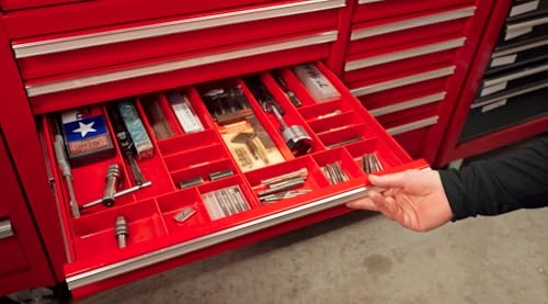 Ernst MFG 10 Compartment Drawer Organizer: Heavy Duty Stackable Tray for Automotive Garage Tool Organization - Low-Profile Toolbox Storage - Nuts and Bolts, Tools, Parts, Easy to Clean - Blue - color: Blue, size: 10-Compartments