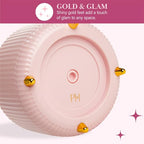 Paris Hilton 360° Rotating Makeup Brush Holder, Fluted Design with 5 Compartments, Glam Organizer for Brushes & Tools, Pink - style: Brush Holder