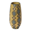 Bloomingville Hand Painted Stoneware Vase with Pattern, Lavender and Sand