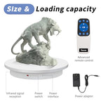 Remote-Controlled Motorized Electric Turntable,Heavy Duty Rotating Display Stand,Speed-adjustable Rotating Platform ,Multi-mode 360° Photography Turntable For 3D Scan,Photography(23.6in/White) - size: 23.64inch/White/500Lbs Load