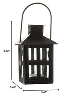 Kate Aspen Luminous Black Mini-Lantern Tea Light Holder