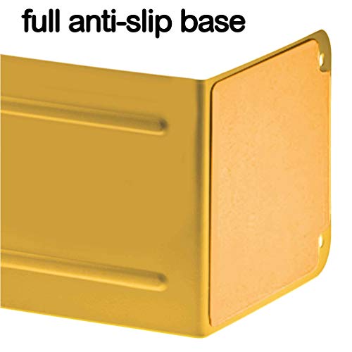 Acrimet Steel Metal Bookends for Shelves, Heavy Duty, for Large Books, 6 7/8" Tall X 4" Wide X 4 1/2" Deep, Yellow Colored, 1 Pair - color: Yellow