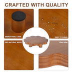 Decorative Wooden Tray, 10" Rustic Wood Soap Tray for Kitchen and Bathroom Counter Organizer Farmhouse Kitchen Decor Wooden Riser for Soap Dish, Perfume, Candle, Potte(2 Packs)