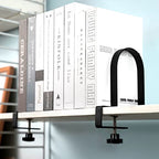 AJART Adjustable Book Ends for Shelves: Black Heavy Duty Bookends - Metal Clamp Book Organizer Storage Holders - color: Black