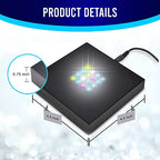 16 LED Multi-Color Light Stand Base- Lighted Acrylic Display, Crystal Display, Trophy & Art Hologram, 3D Pedestal Stand for Crafts, & Other Special Centerpieces, 4.5V AC/USB Adapter, Matte Black - style: Multi-Color Light