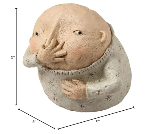 Art & Artifact Boy Holding Nose, Bathroom Statue Funny Boys Decor Shelf Sitters, 5" High - size: 6 Inch x 5 Inch x 5 Inch