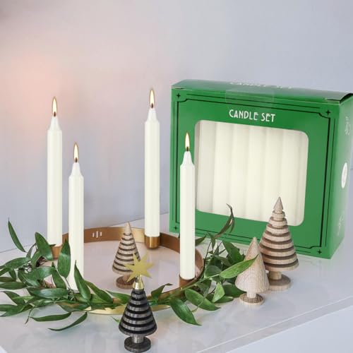 40 Pack Ivory Candles Mini Unscented Taper Candles for Christmas,Household, Wedding, Rituals, Prayer, Birthdays, Meditation, Altar,Party and Home Décor Candlesticks - 4 Inch Tall - color: 40 Ivory Color