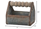 Primitives by Kathy Spindle Handle Tray, Small, Distressed Metal