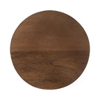 Kate and Laurel Reid Modern Wooden Ribbed Drink Table; 10 x 10 x 22; Walnut Brown; Solid Wood Mini Table for Use as Pedestal Plant Stand Indoors or Small Nightstand Option - color: Walnut Brown