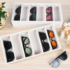 3 Pack Glasses Organizer Tray Sunglasses Drawer Organizer, Glasses Drawer Storage Sunglasses Holder Sunglass Display Velvet Tray for Jewelry Display Watch