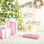 SRIWATANA Jewelry Organizer Stand, Extra Tall Necklace Holder Jewelry Holder, Gift Idea (Pink & White) - color: Pink & White