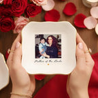 Personalized Mom Photo Jewelry Tray, Forever You Little Girl Jewelry Dish; Personalized Grandma Photo Trinket Tray, Mother of the Bride Gifts, Mothers Day Gift for Grandma Mama - color: Jewelry Dish 1
