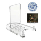 Acrylic Easel Display，Plate Stands for Display，Adjustable Clear Display Holder for 12" to 17" large Plate, Platter, Book, Card, Frame, Picture, Artwork, Plaque (Extra Large 12"-17") - size: Extra Large 12"-17"