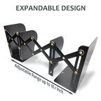 Metal Bookends, Book Ends for Heavy Books, Adjustable Book Holder for Shelves, Book Stopper for Home/School/Office, Extends up to 19 inches, Black - color: Black-new