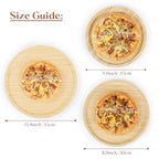 Bamboo Serving Platter, Round Wood Tray, Wooden Serving Tray, Fruit, Bread, Salad Plate, Charcuterie Serving Board, 9.8 inch - color: Round, size: 9.8"