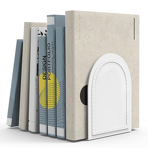 Bookends Metal Book Ends Universal Economy Bookends - color: White, size: 1 pair